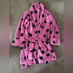 Victoria's Secret Pink, Pink and Black Polka Dot Robe